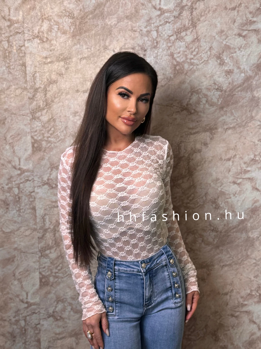 MONA CSIPKÉS FELSŐ FEHÉR 